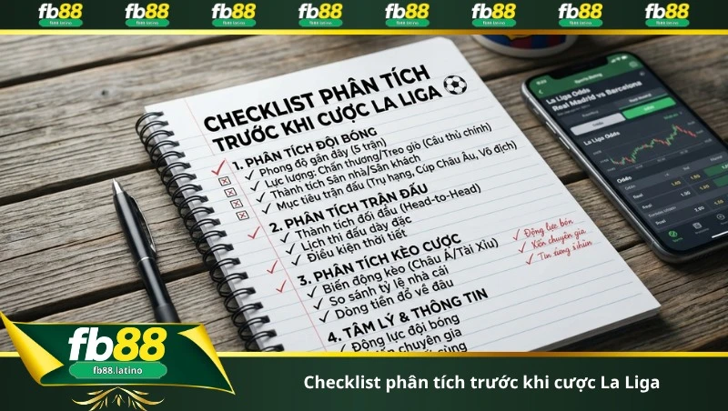 Checklist phân tích trước khi cược La Liga