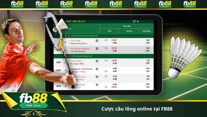 cược cầu lông online tại FB88