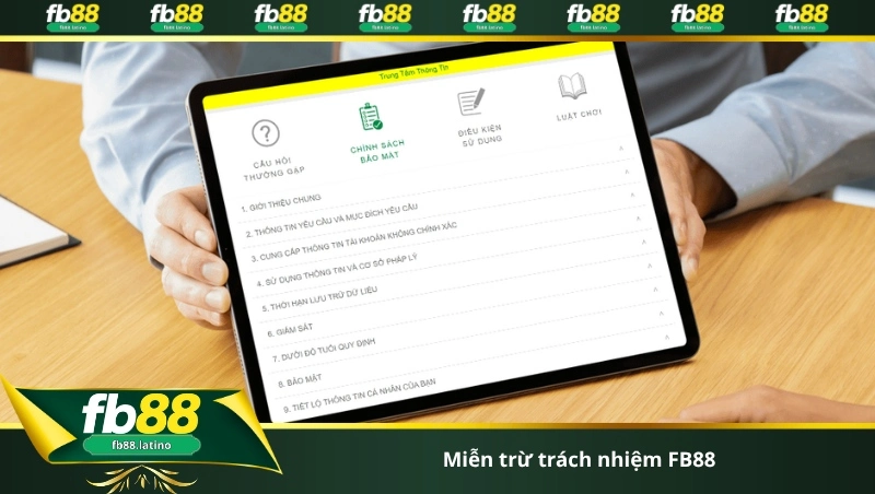 miễn trừ trách nhiệm FB88