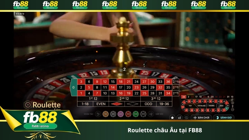 roulette châu Âu tại FB88