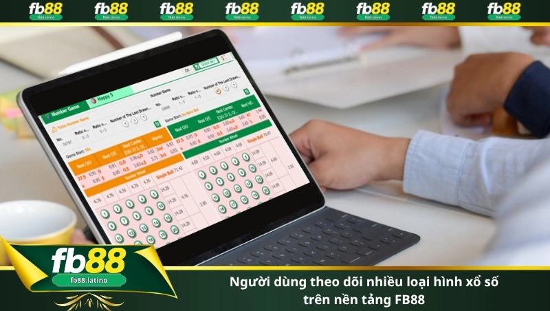 Thành viên đang phân tích biểu đồ tần suất kết quả tại sảnh Keno trực tuyến FB88